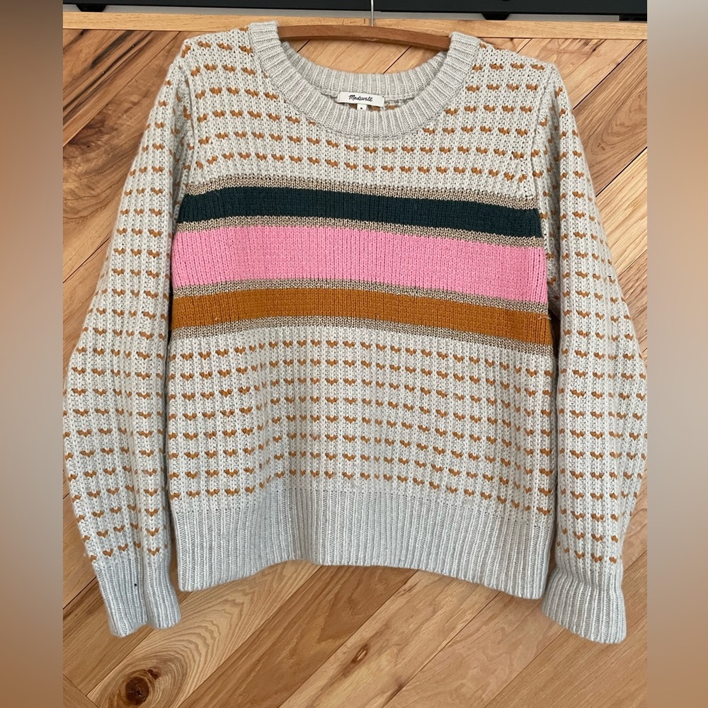 Madewell Striped Barfield sweater - size M